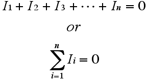 Kirchhoff's Current Law (KVL)